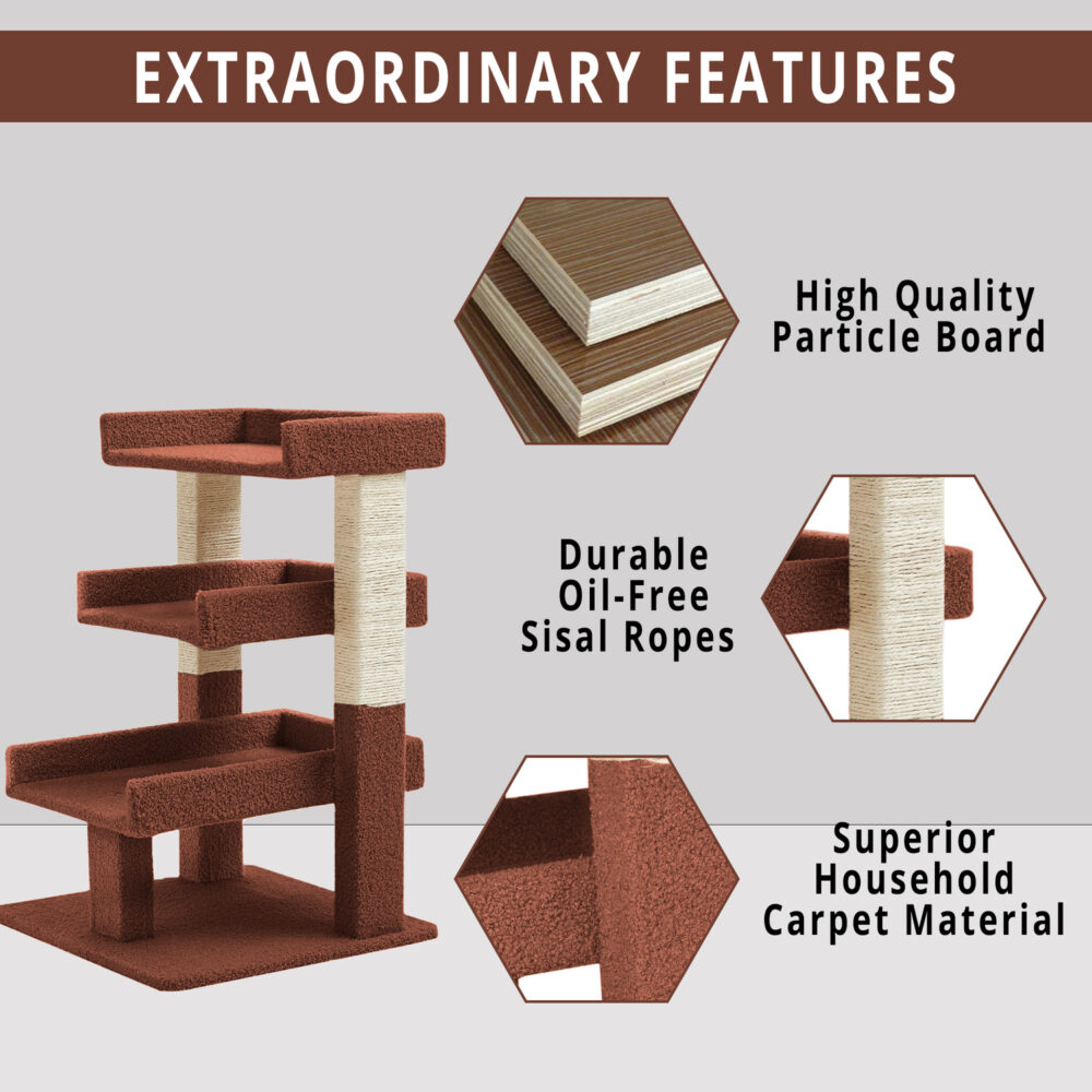 Triple Layer Cat Tower by HomeStock - 19
