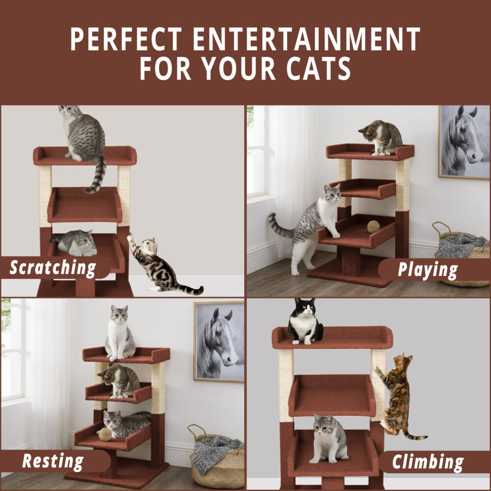 Triple Layer Cat Tower by HomeStock - 20