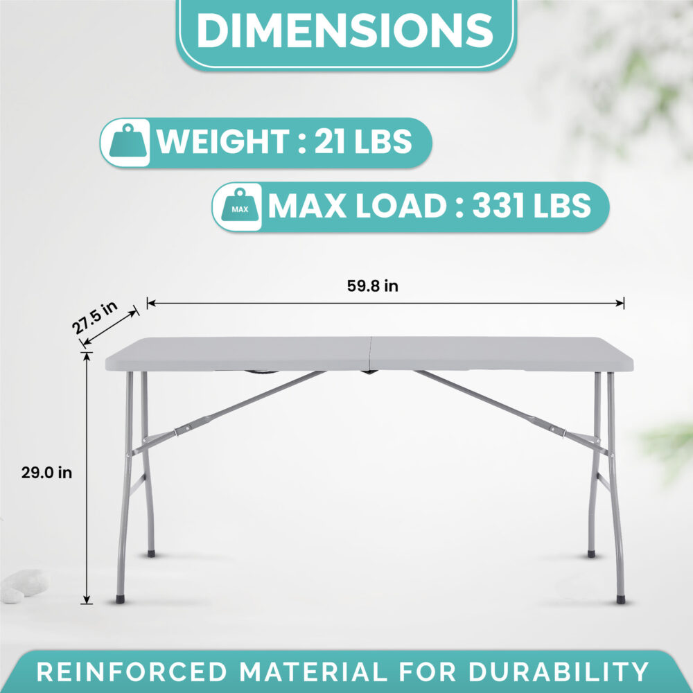 All-Purpose Resin Utility Table - 10