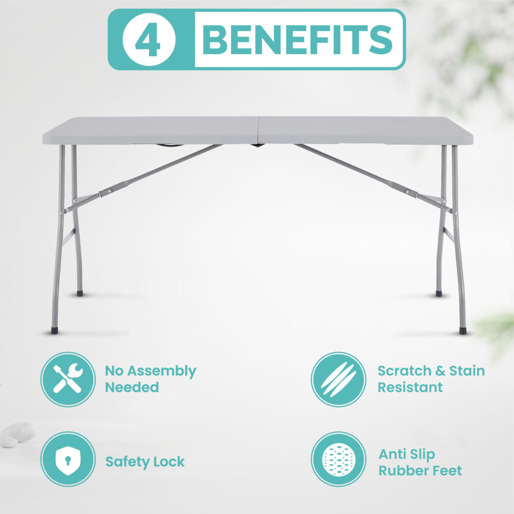 All-Purpose Resin Utility Table - 12