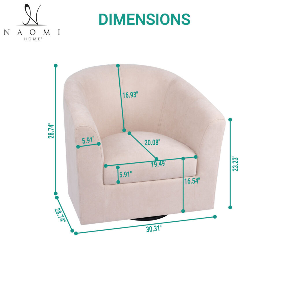 HomeStock Swivel Barrel Accent Chair - 13