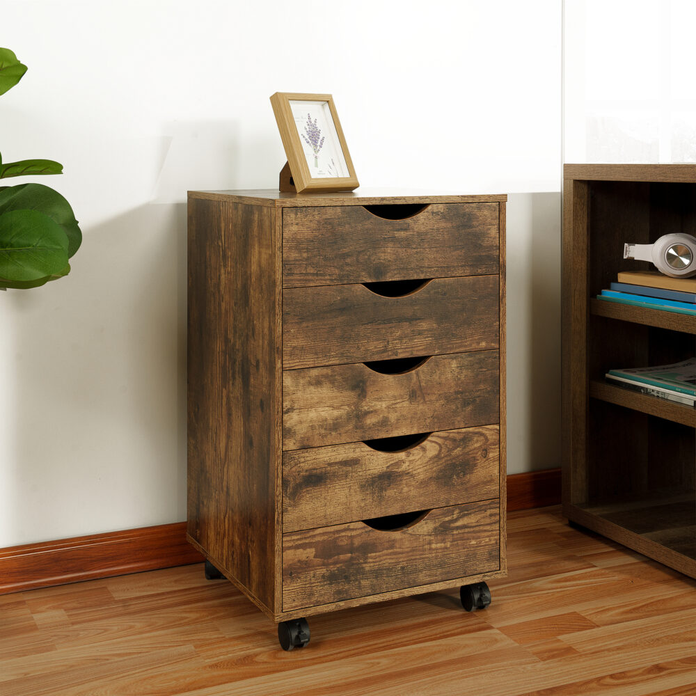 5 Drawers Office File Cabinet by HomeStock - 17