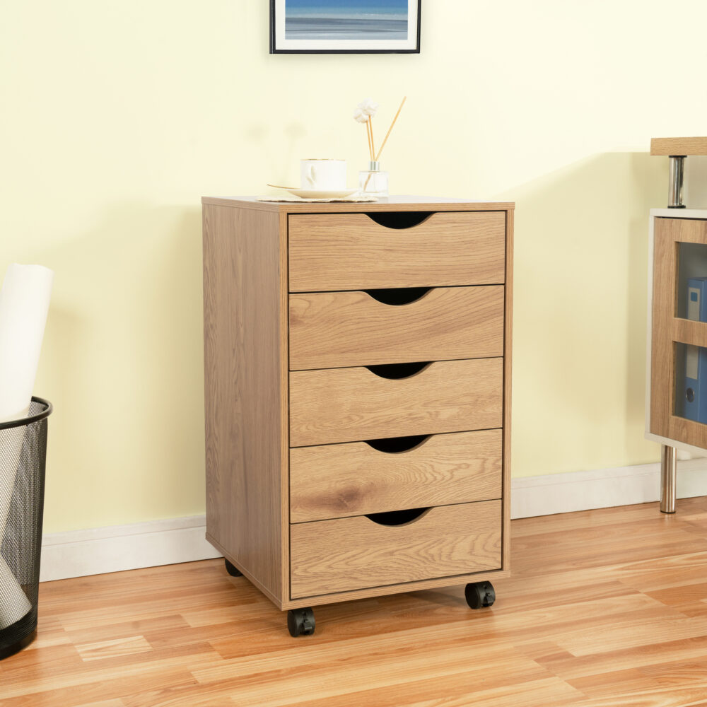5 Drawers Office File Cabinet by HomeStock - 32