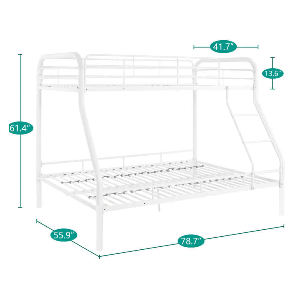 Twin Over Full Metal Bunk Bed - 2