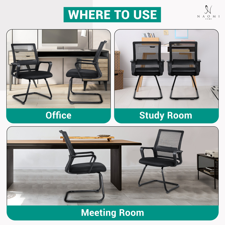 Ergonomic Mesh Office Guest Chair ? Breathable Reception Chair for Waiting Rooms, Medical Clinics ; Conference Areas - 5