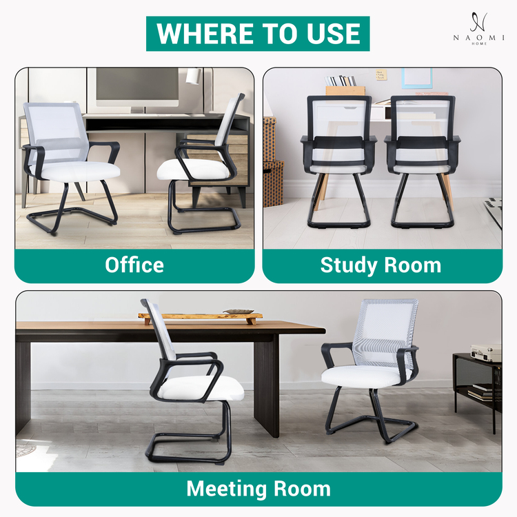 Ergonomic Mesh Office Guest Chair ? Breathable Reception Chair for Waiting Rooms, Medical Clinics ; Conference Areas - 15