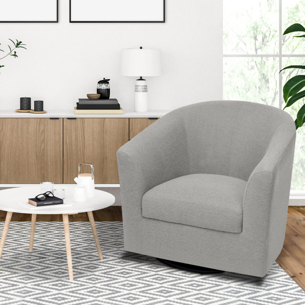 HomeStock Swivel Barrel Accent Chair - 17