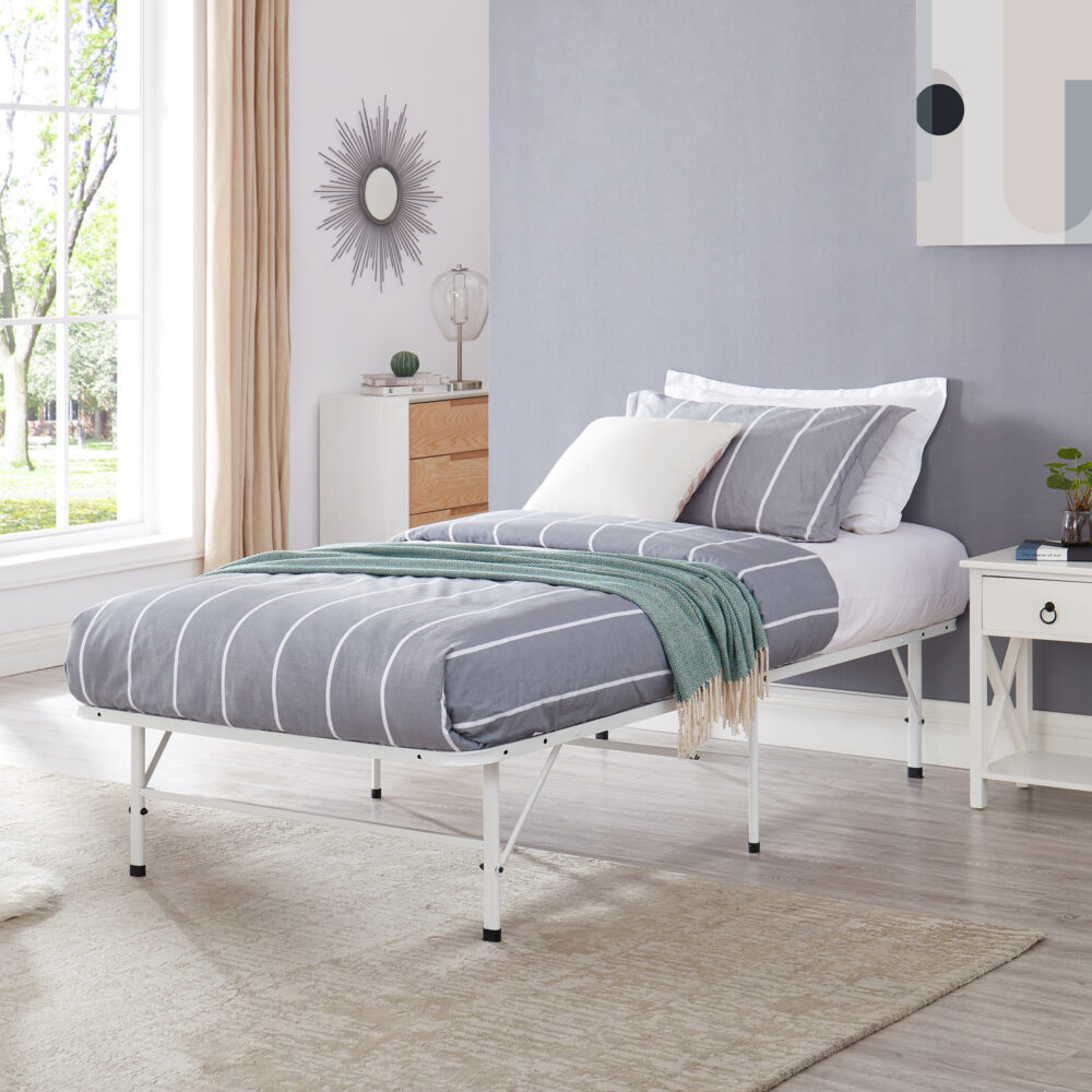 14″ Foldable Metal Platform Bed Frame by HomeStock - 22