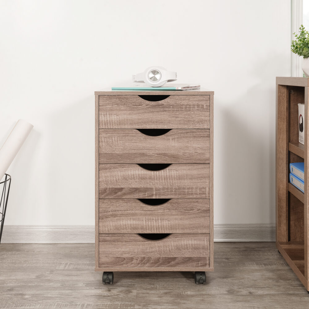 5 Drawers Office File Cabinet by HomeStock - 38